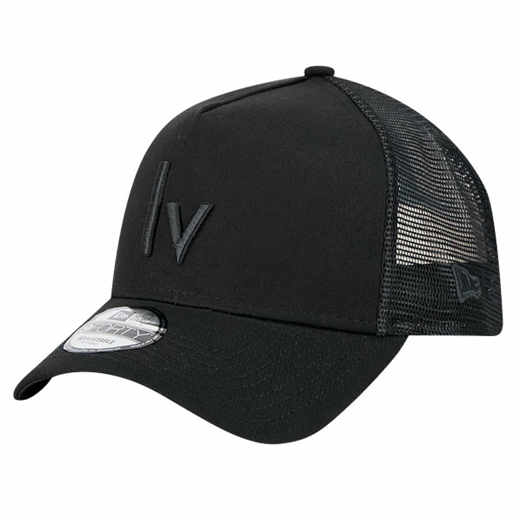 Las Vegas Raiders New Era Domain 9FORTY A-Frame Trucker Adjustable Hat - Black - NFL