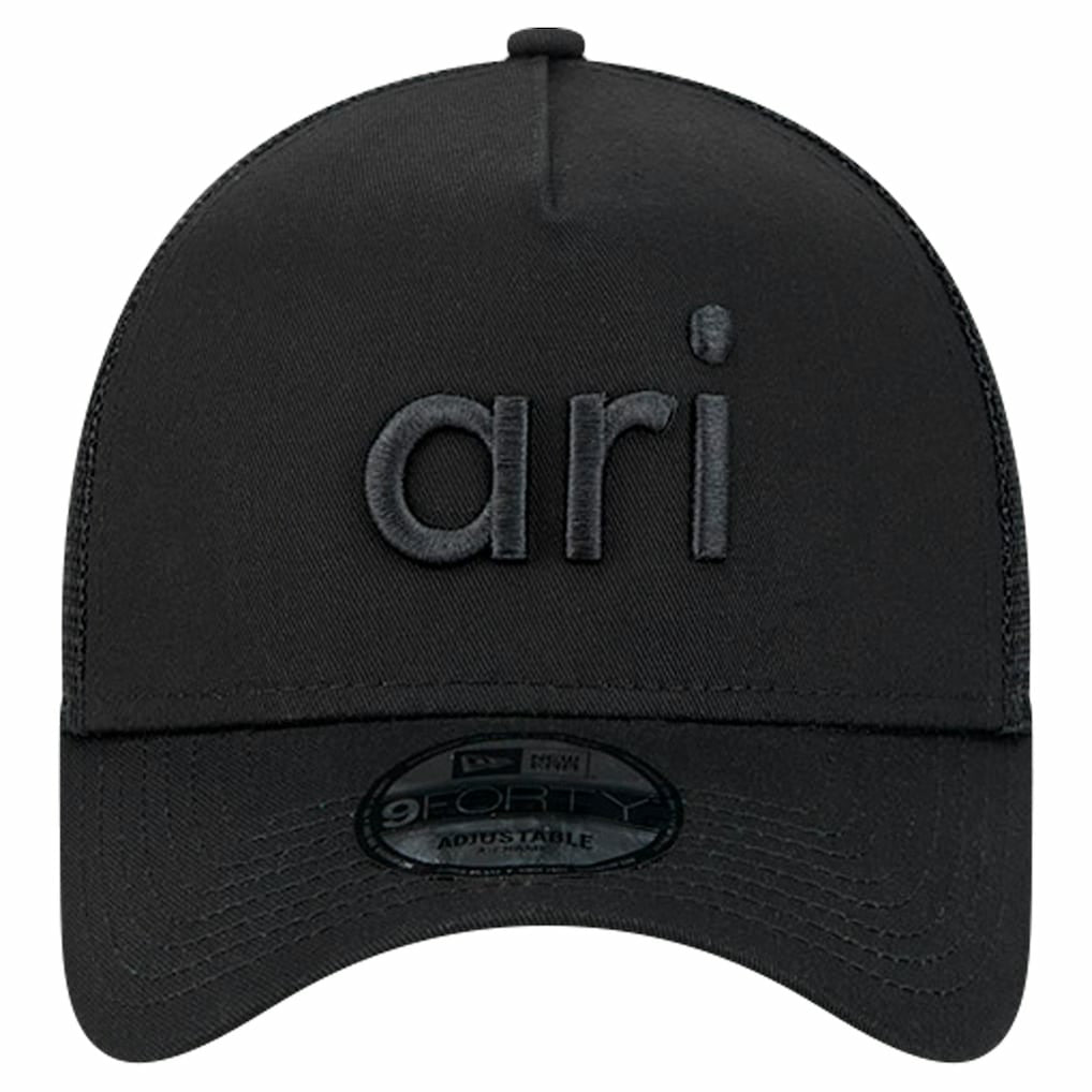 Arizona Cardinals New Era Domain 9FORTY A-Frame Trucker Adjustable Hat - Black - NFL