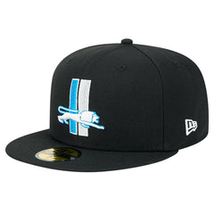 Detroit Lions New Era Omaha Throwback 59FIFTY Fitted Hat - Black - NFL
