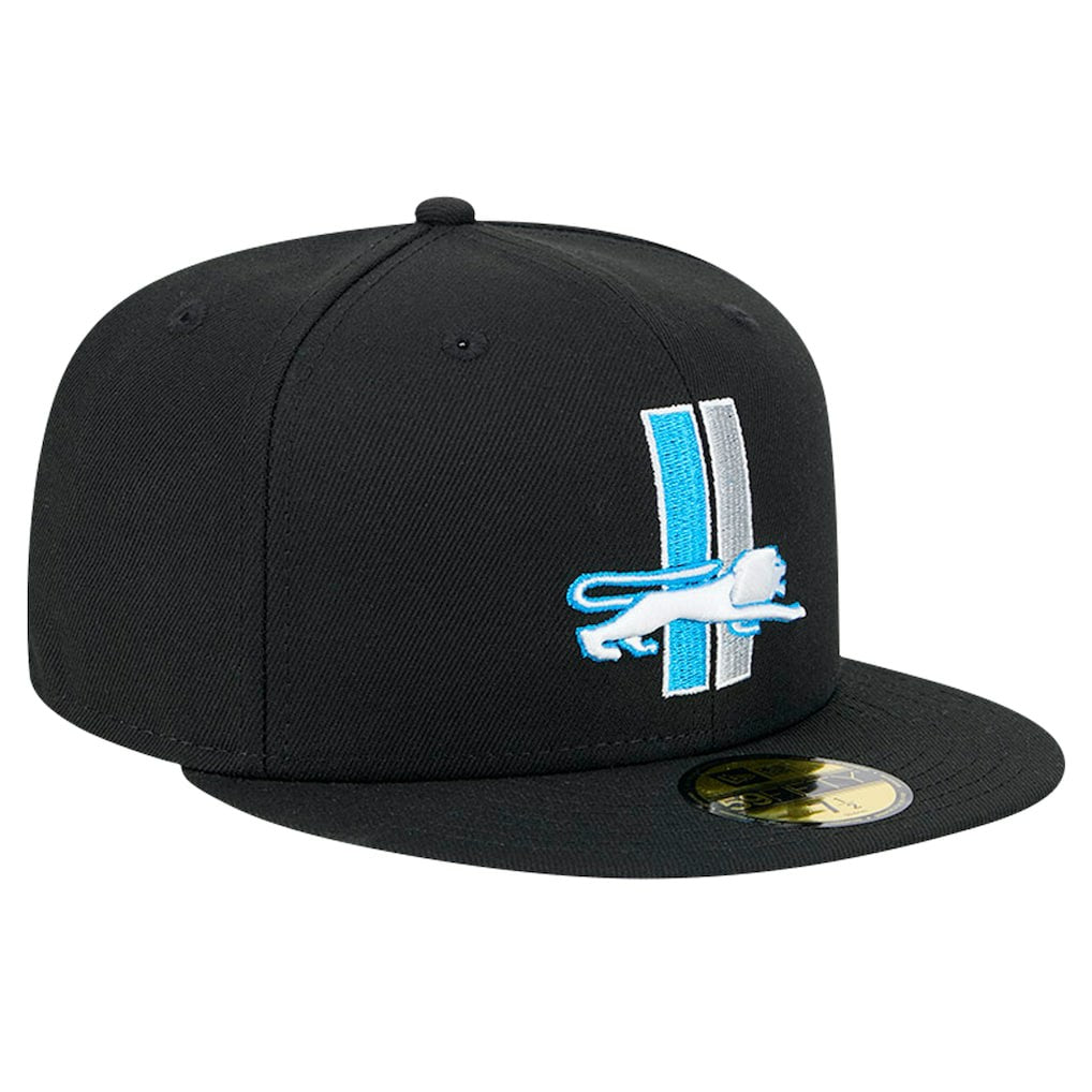 Detroit Lions New Era Omaha Throwback 59FIFTY Fitted Hat - Black - NFL
