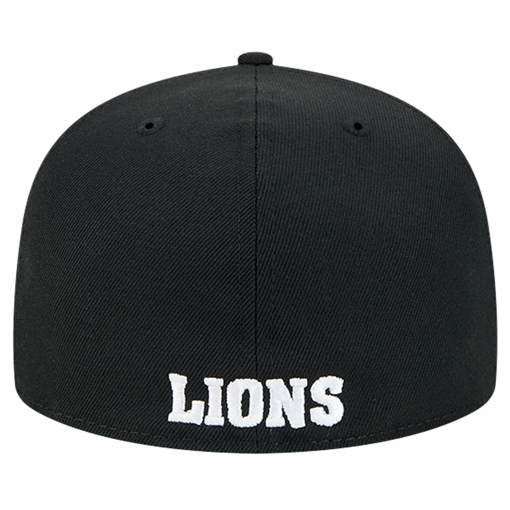 Detroit Lions New Era Omaha Throwback 59FIFTY Fitted Hat - Black - NFL