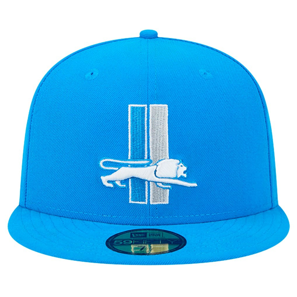 Detroit Lions New Era Omaha Throwback 59FIFTY Fitted Hat - Blue - NFL