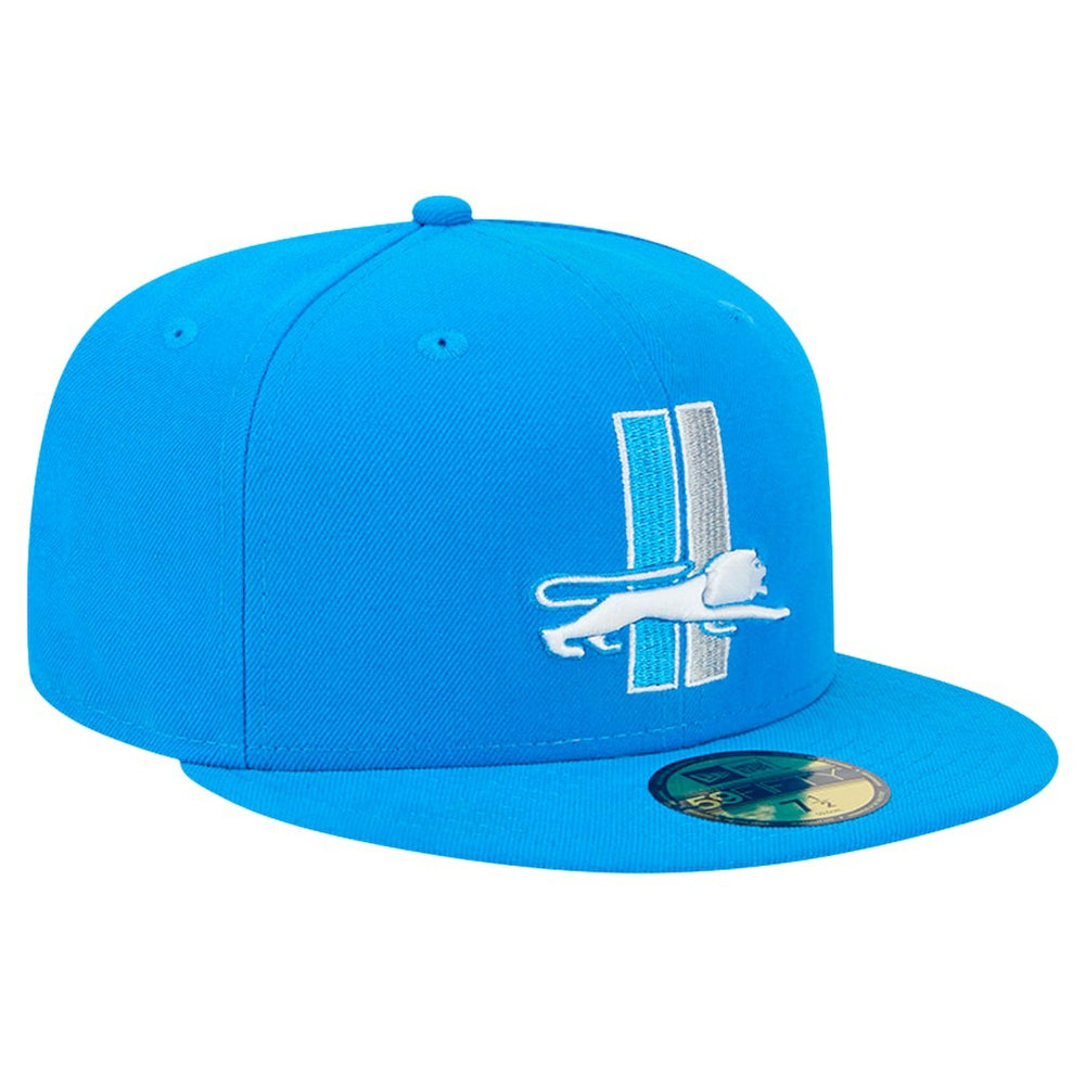 Detroit Lions New Era Omaha Throwback 59FIFTY Fitted Hat - Blue - NFL