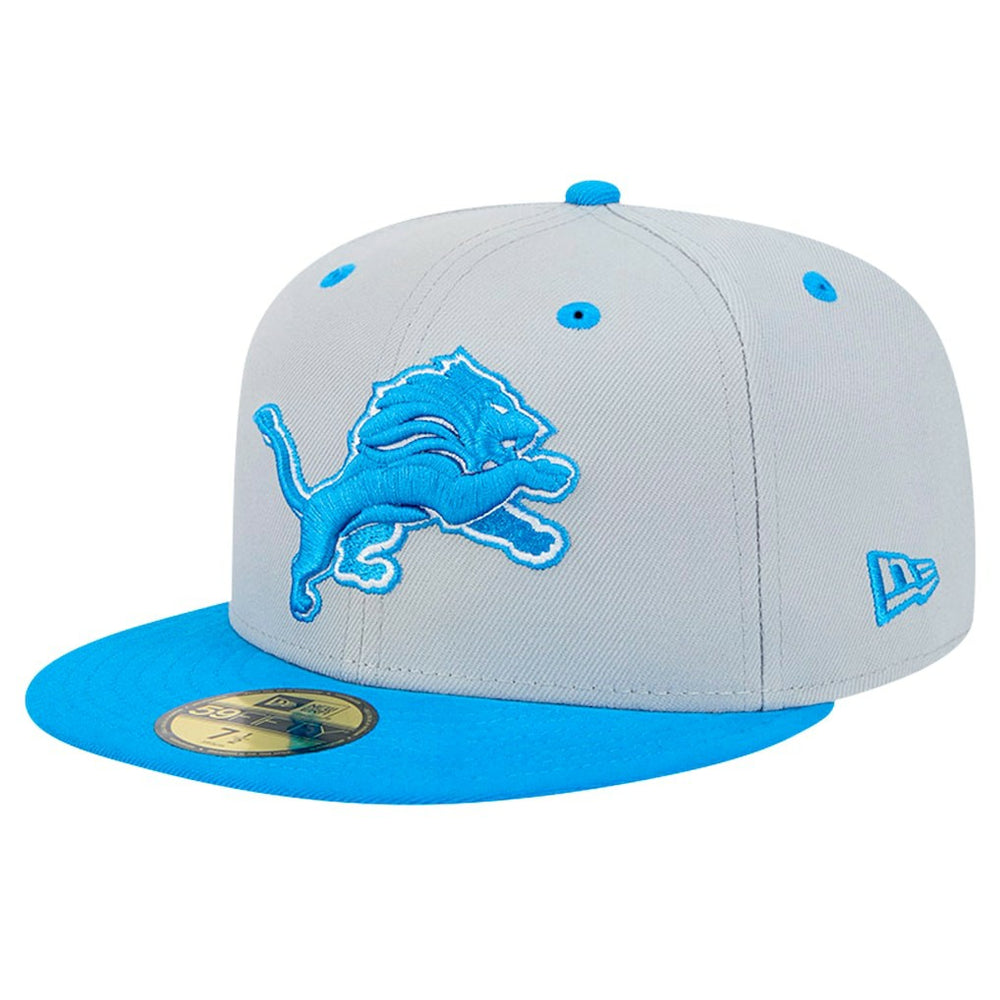 Detroit Lions New Era Flipside Two-Tone 59FIFTY Fitted Hat - Gray/Blue - NFL