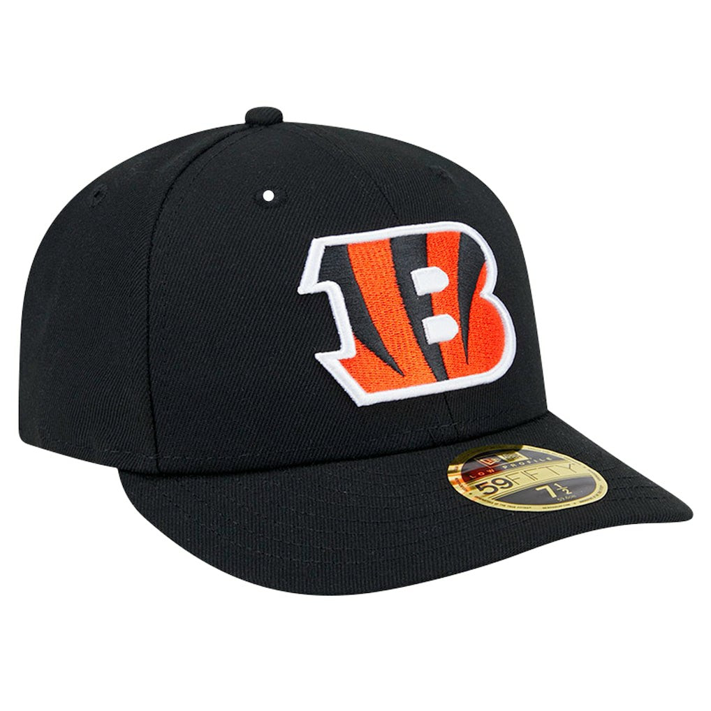 Cincinnati Bengals New Era Omaha Low Profile 59FIFTY Fitted Hat - Black - NFL