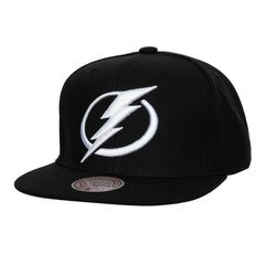 Tampa Bay Lightning Mitchell & Ness Core Top Spot Snapback Hat - Black | NHL Lifestyle