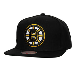 Boston Bruins Mitchell & Ness Core Top Spot Snapback Hat - Black | NHL sale