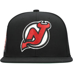 New Jersey Devils Mitchell & Ness Core Top Spot Snapback Hat - Black | NHL sale