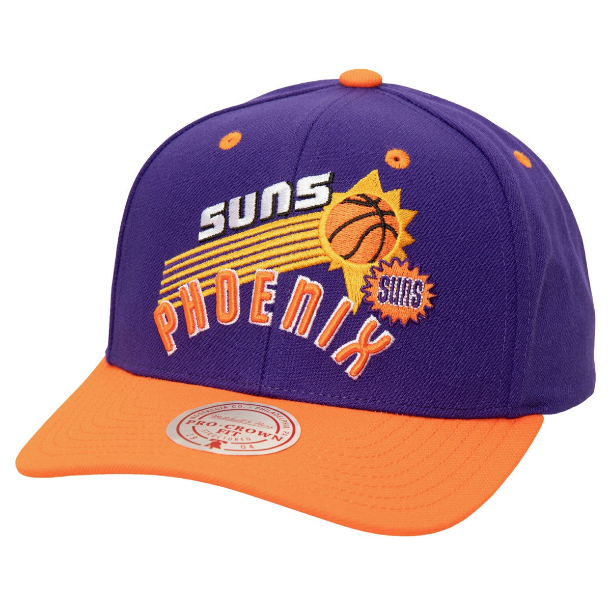 Mitchell & Ness Phoenix Suns All In 2.0 Pro Crown Snapback Hat Purple