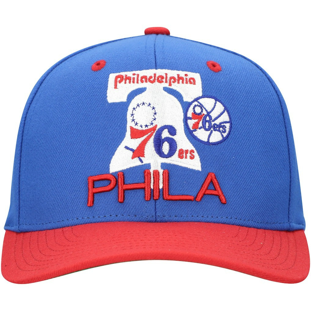 Mitchell & Ness Philadelphia 76ers All In 2.0 Pro Crown Snapback Hat Royal