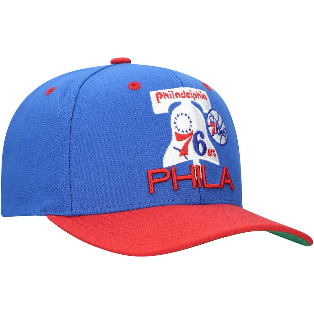 Mitchell & Ness Philadelphia 76ers All In 2.0 Pro Crown Snapback Hat Royal