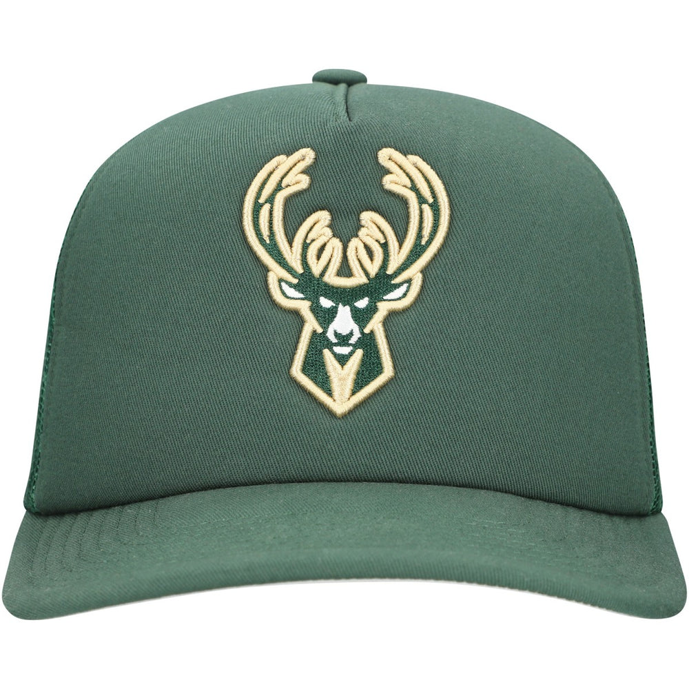 Mitchell & Ness Milwaukee Bucks Core Evergreen OTC Trucker Adjustable Hat Hunter Green