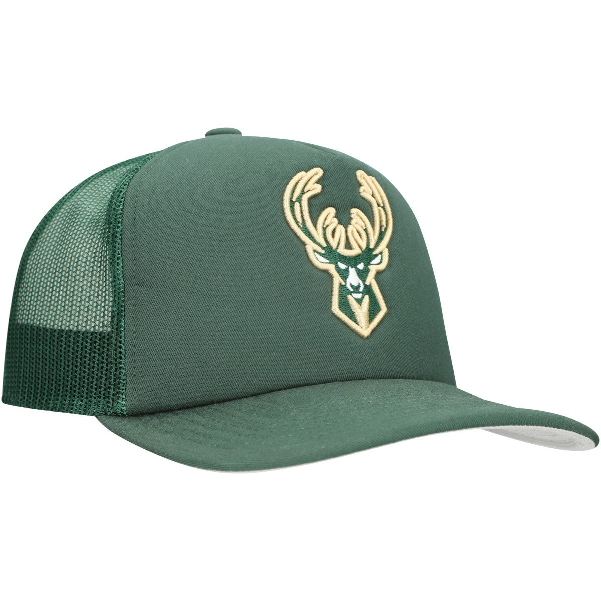 Mitchell & Ness Milwaukee Bucks Core Evergreen OTC Trucker Adjustable Hat Hunter Green