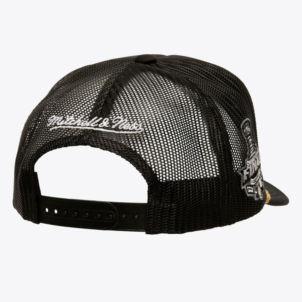 Los Angeles Kings Mitchell & Ness SOUL Collection Golden Stanley Cup Champions Trucker Adjustable Hat - Black | NHL Clearance