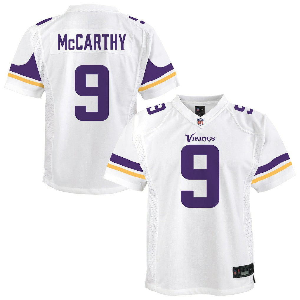J.J. McCarthy Minnesota Vikings Youth Game Jersey - White - Nike