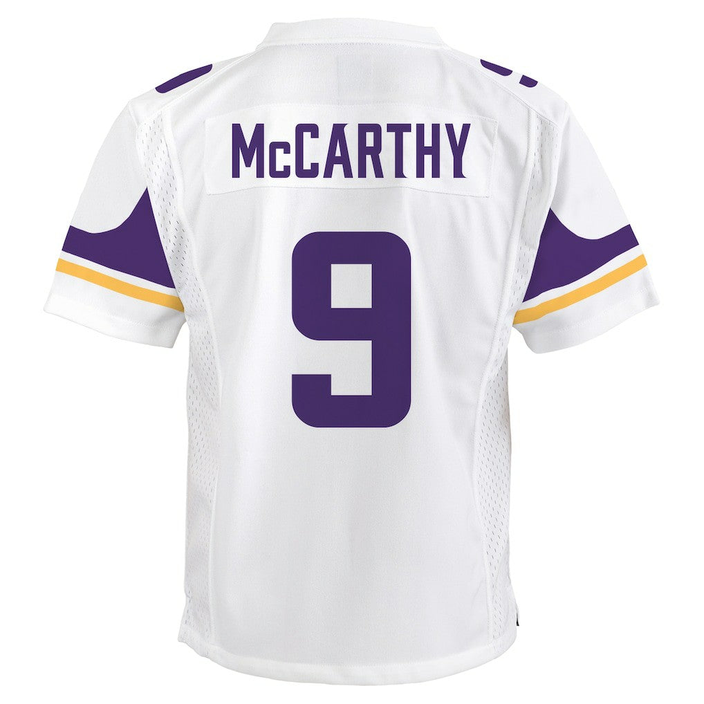 J.J. McCarthy Minnesota Vikings Youth Game Jersey - White - Nike