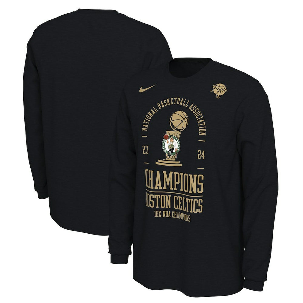 Nike Boston Celtics 18-Time NBA Finals Champions Locker Room Long Sleeve T-Shirt Black