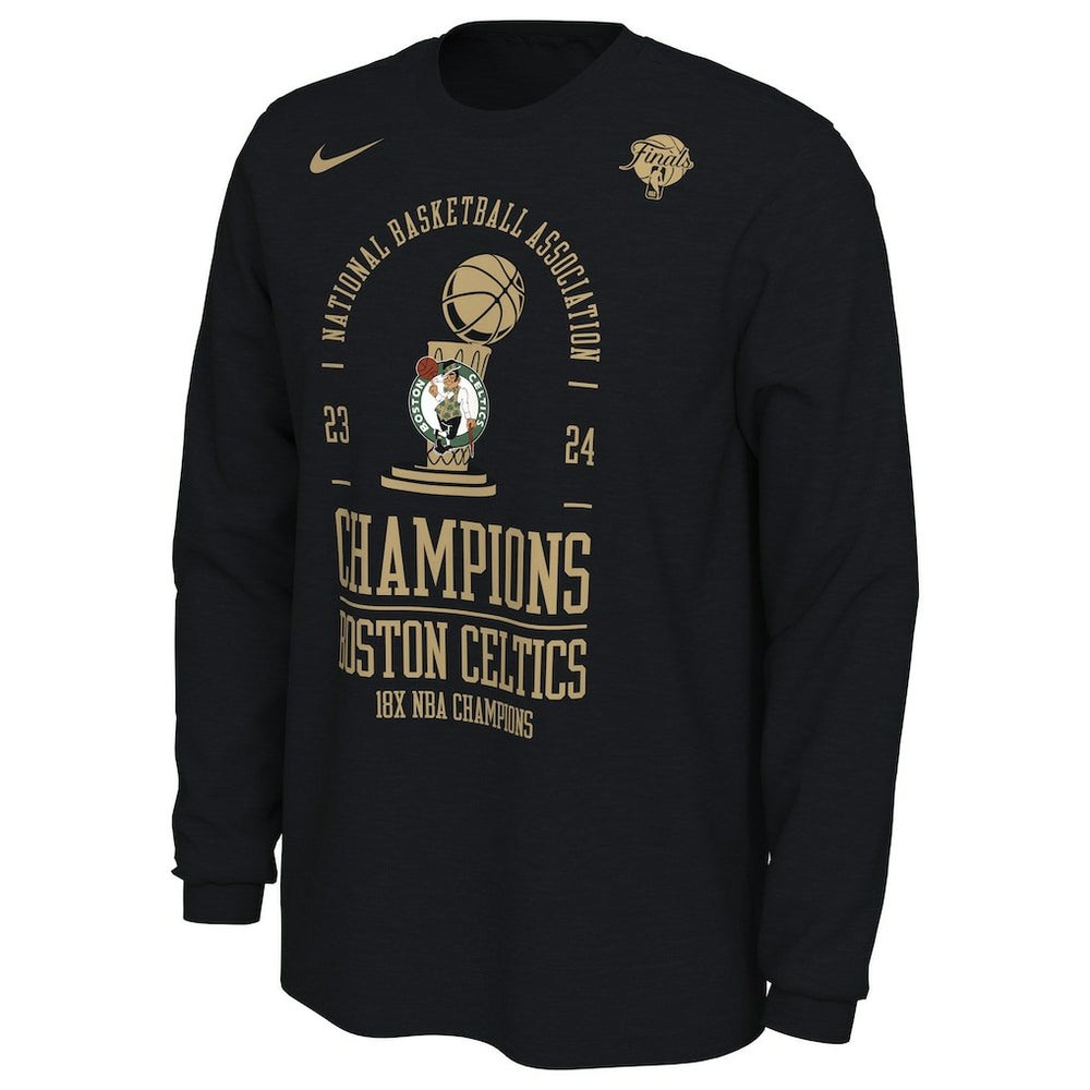 Nike Boston Celtics 18-Time NBA Finals Champions Locker Room Long Sleeve T-Shirt Black