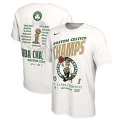 Nike Boston Celtics 2024 NBA Finals Champions Celebration Roster T-Shirt White