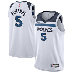 Nike Anthony Edwards Minnesota Timberwolves Youth Swingman Jersey Association Edition White