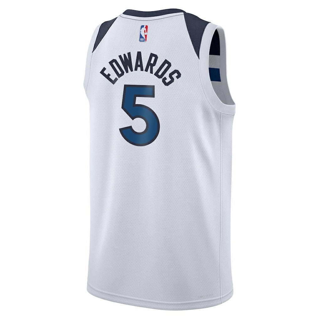 Nike Anthony Edwards Minnesota Timberwolves Youth Swingman Jersey Association Edition White