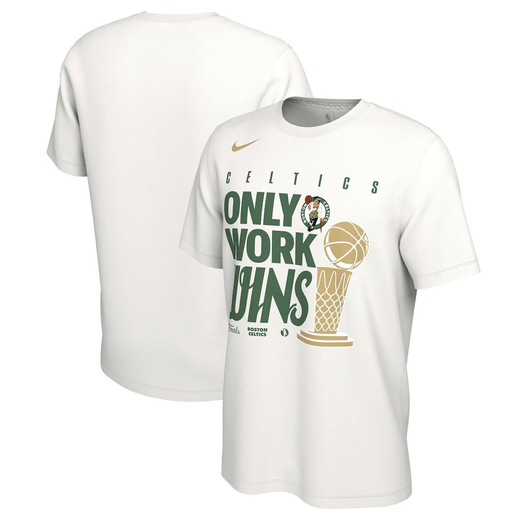 Nike Boston Celtics 2024 NBA Finals Champions Big & Tall Parade T-Shirt White
