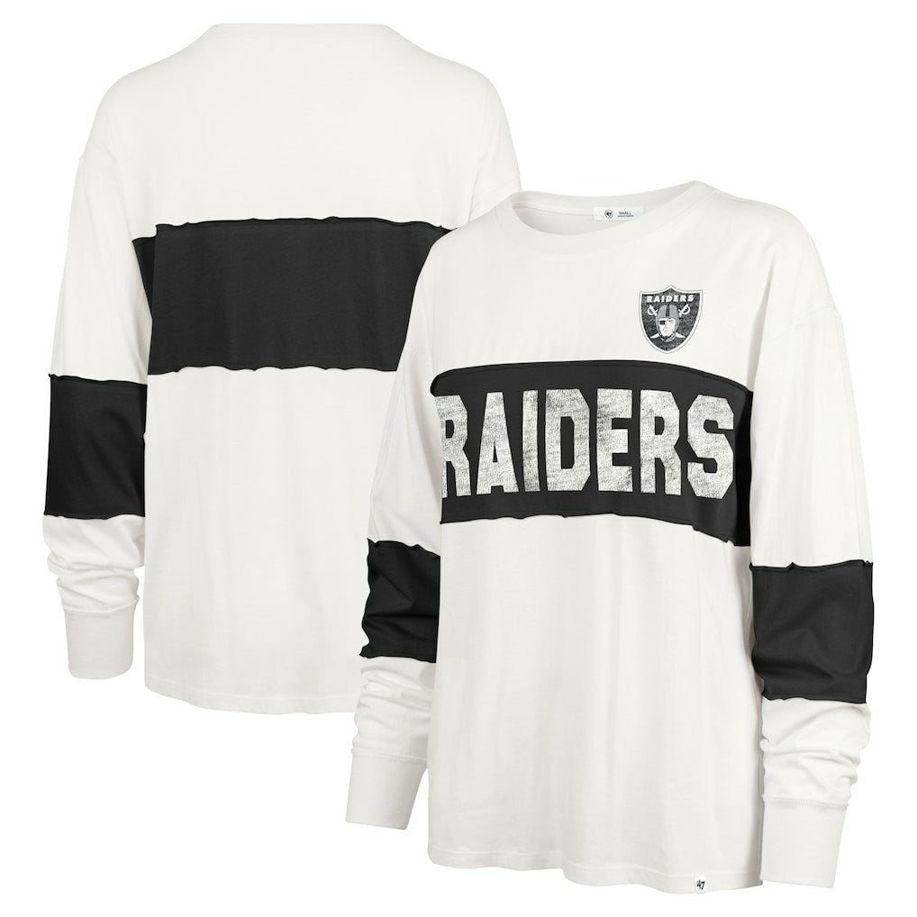 Las Vegas Raiders '47 Women's Clubhouse Pride Taylor Long Sleeve T-Shirt - Cream - 47 brand