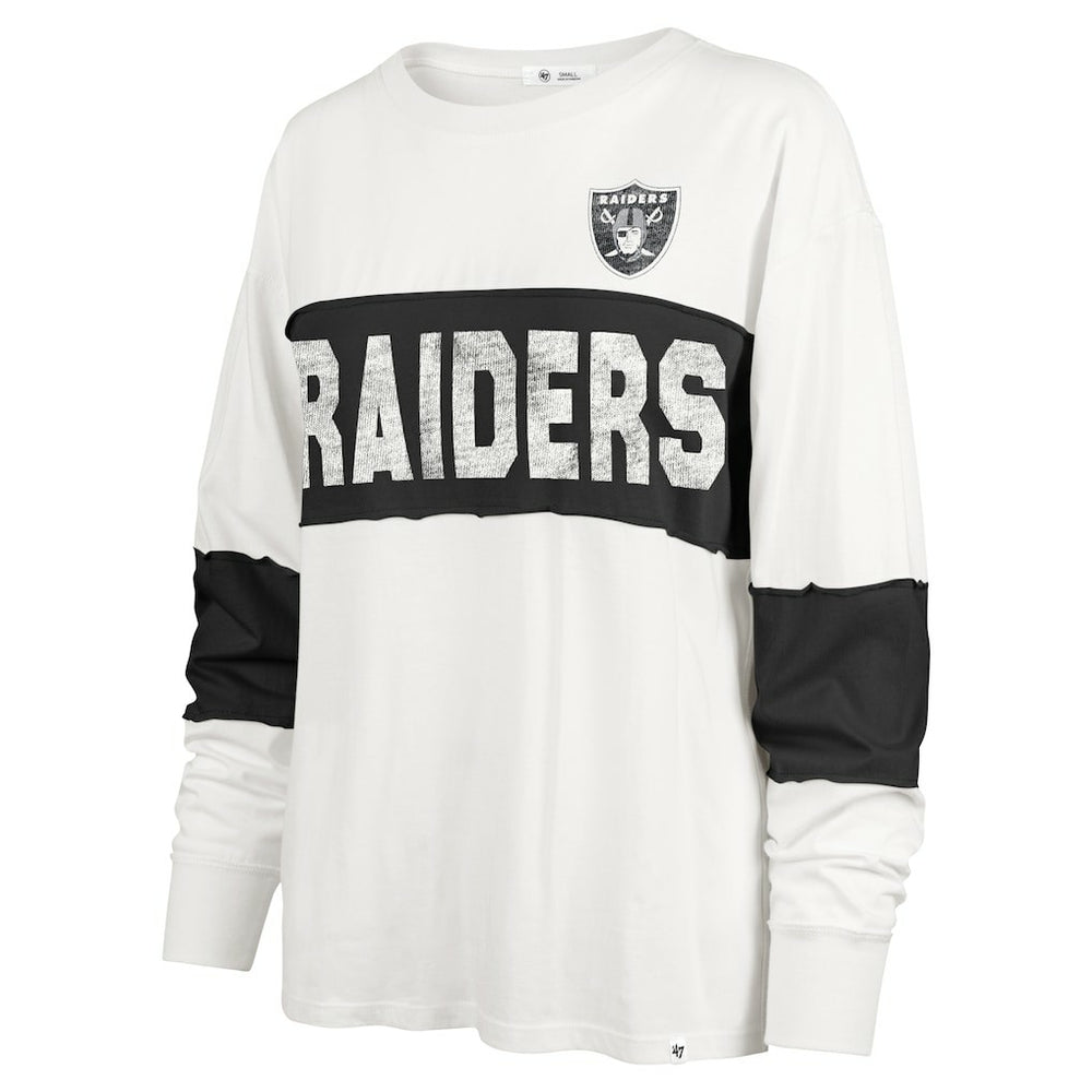 Las Vegas Raiders '47 Women's Clubhouse Pride Taylor Long Sleeve T-Shirt - Cream - 47 brand