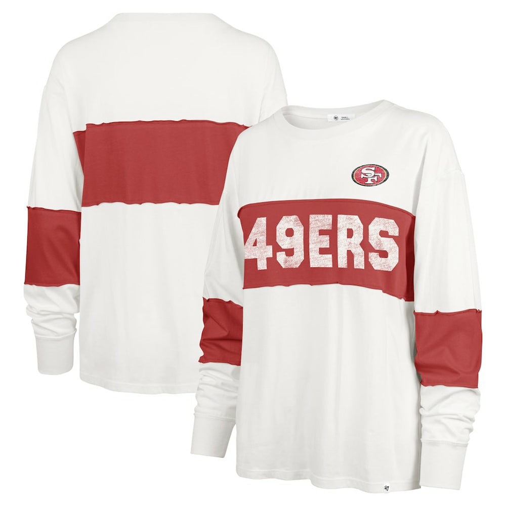 San Francisco 49ers '47 Women's Clubhouse Pride Taylor Long Sleeve T-Shirt - Cream - 47 brand