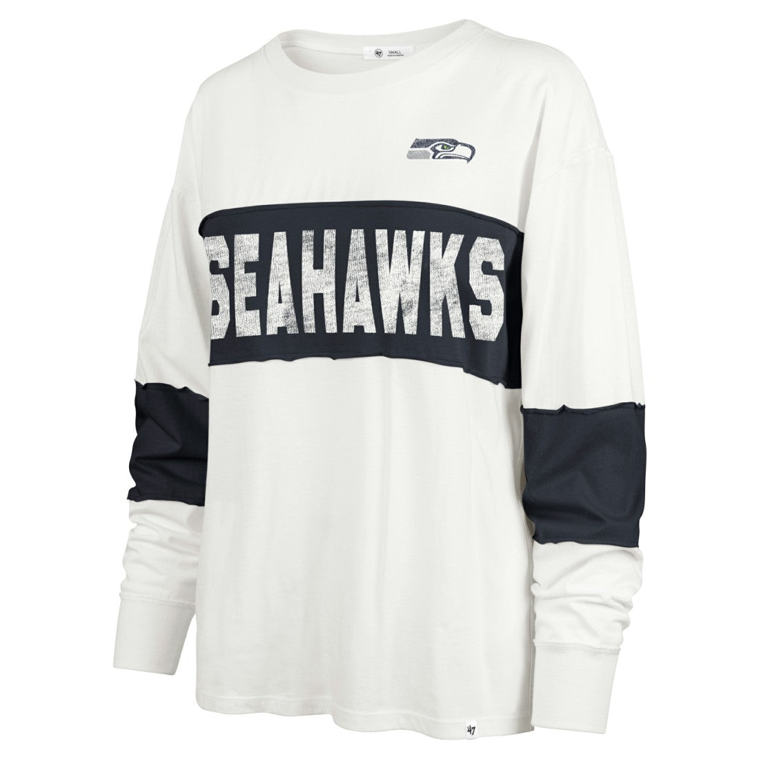 Seattle Seahawks '47 Women's Clubhouse Pride Taylor Long Sleeve T-Shirt - Cream - 47 brand
