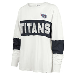 Tennessee Titans '47 Women's Clubhouse Pride Taylor Long Sleeve T-Shirt - Cream - 47 brand