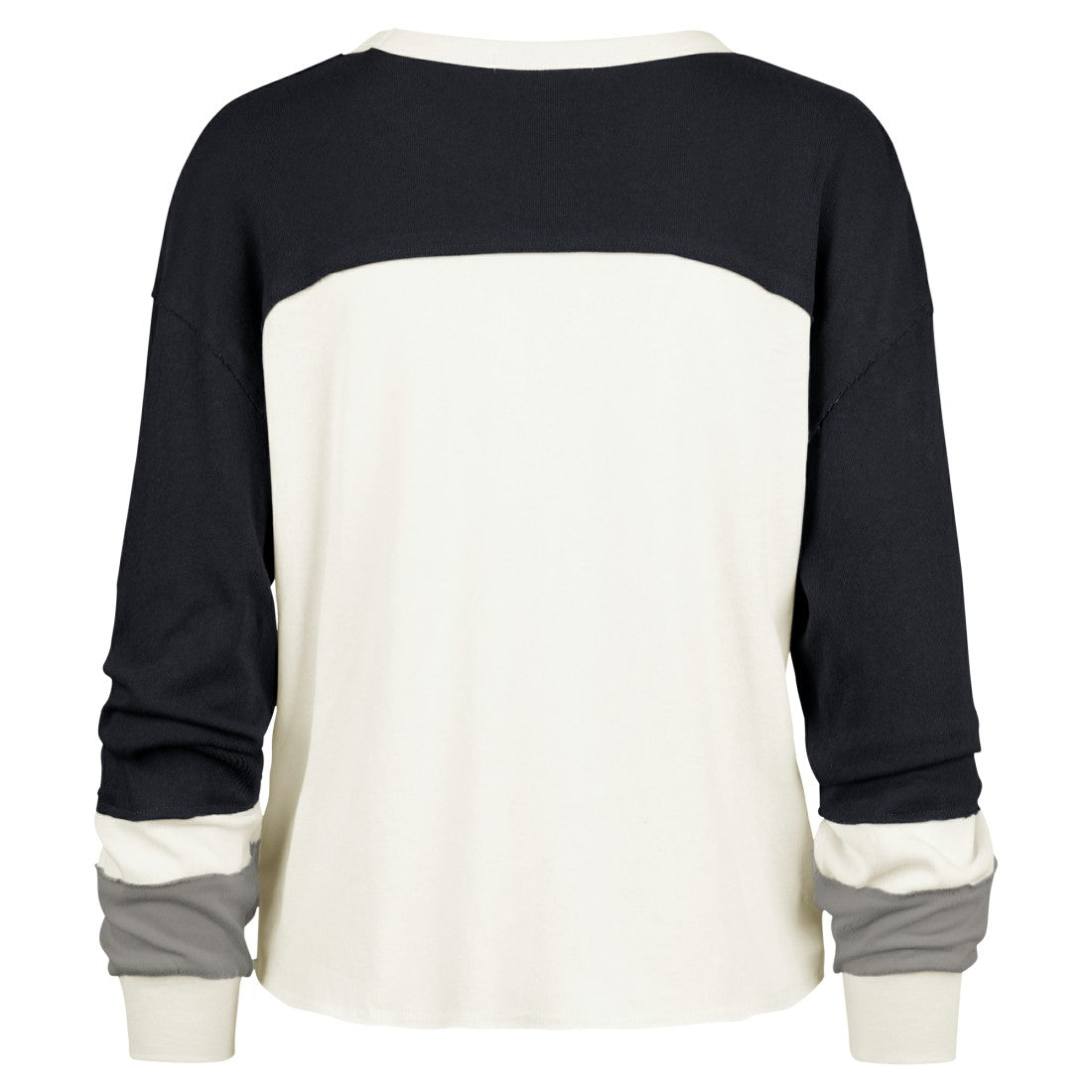 Tennessee Titans '47 Women's Double Header Curve Raglan Long Sleeve Crop Top - Cream - 47 brand