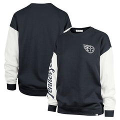 Tennessee Titans '47 Women's Double Header Rise Andie Pullover Sweatshirt - Navy - 47 brand