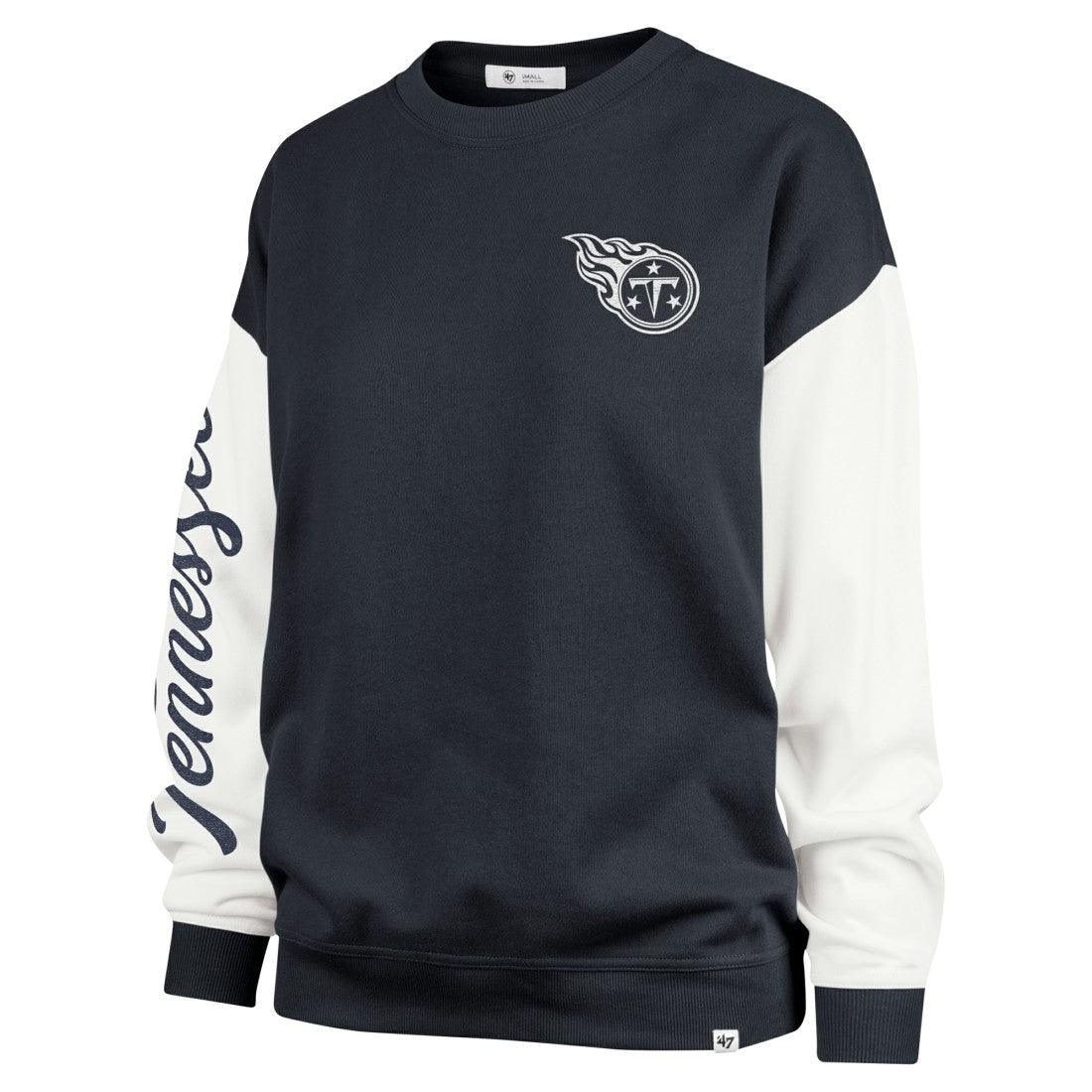 Tennessee Titans '47 Women's Double Header Rise Andie Pullover Sweatshirt - Navy - 47 brand