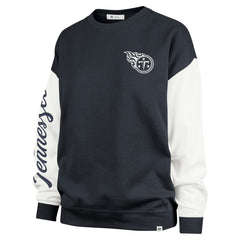 Tennessee Titans '47 Women's Double Header Rise Andie Pullover Sweatshirt - Navy - 47 brand
