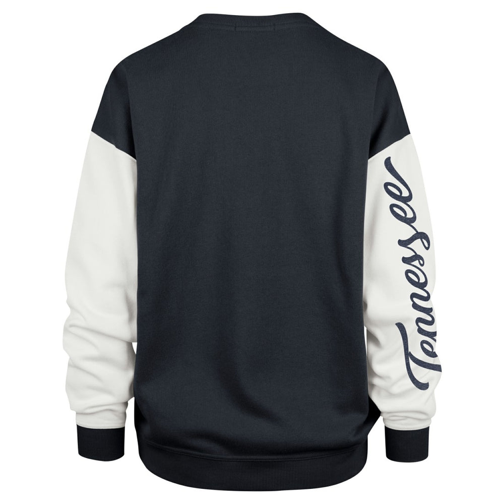Tennessee Titans '47 Women's Double Header Rise Andie Pullover Sweatshirt - Navy - 47 brand