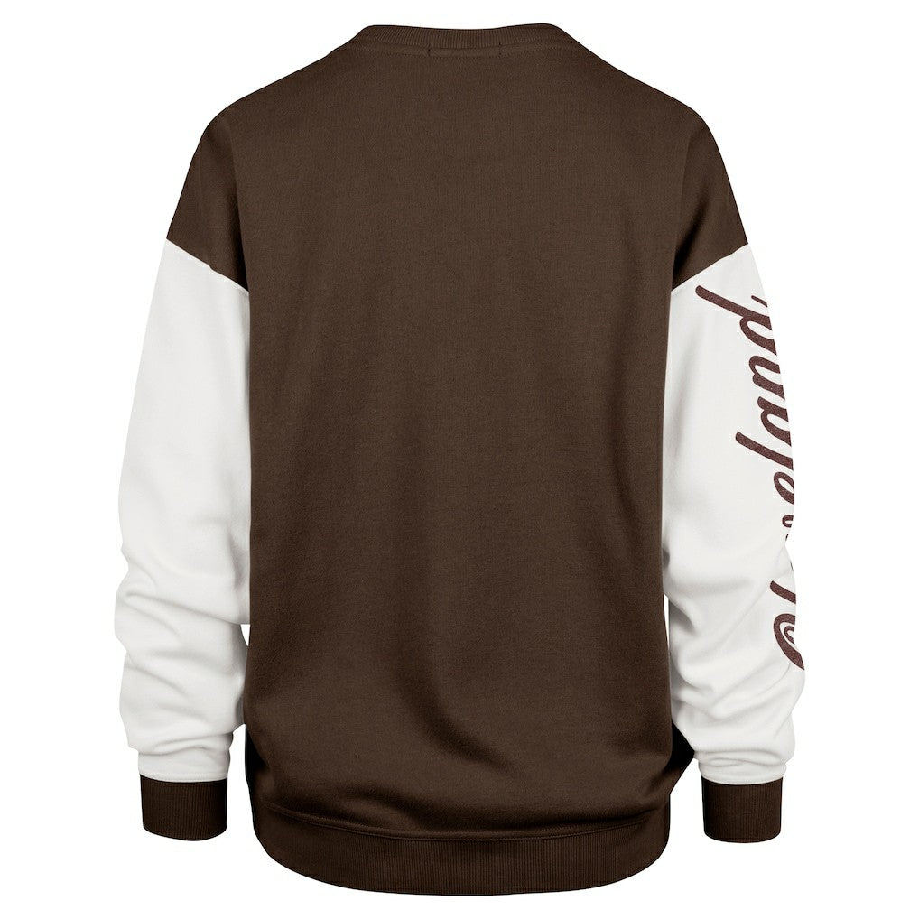 Cleveland Browns '47 Women's Double Header Rise Andie Pullover Sweatshirt - Brown - 47 brand