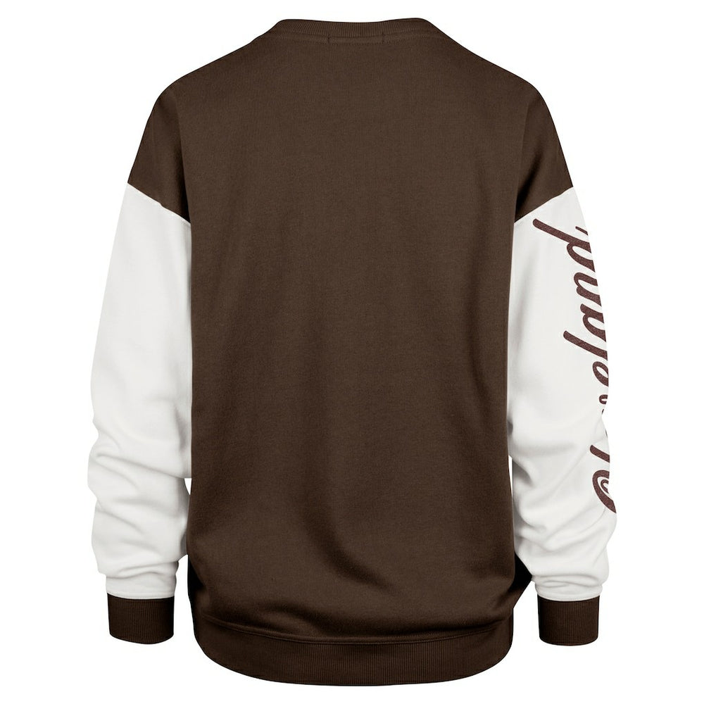 Cleveland Browns '47 Women's Double Header Rise Andie Pullover Sweatshirt - Brown - 47 brand