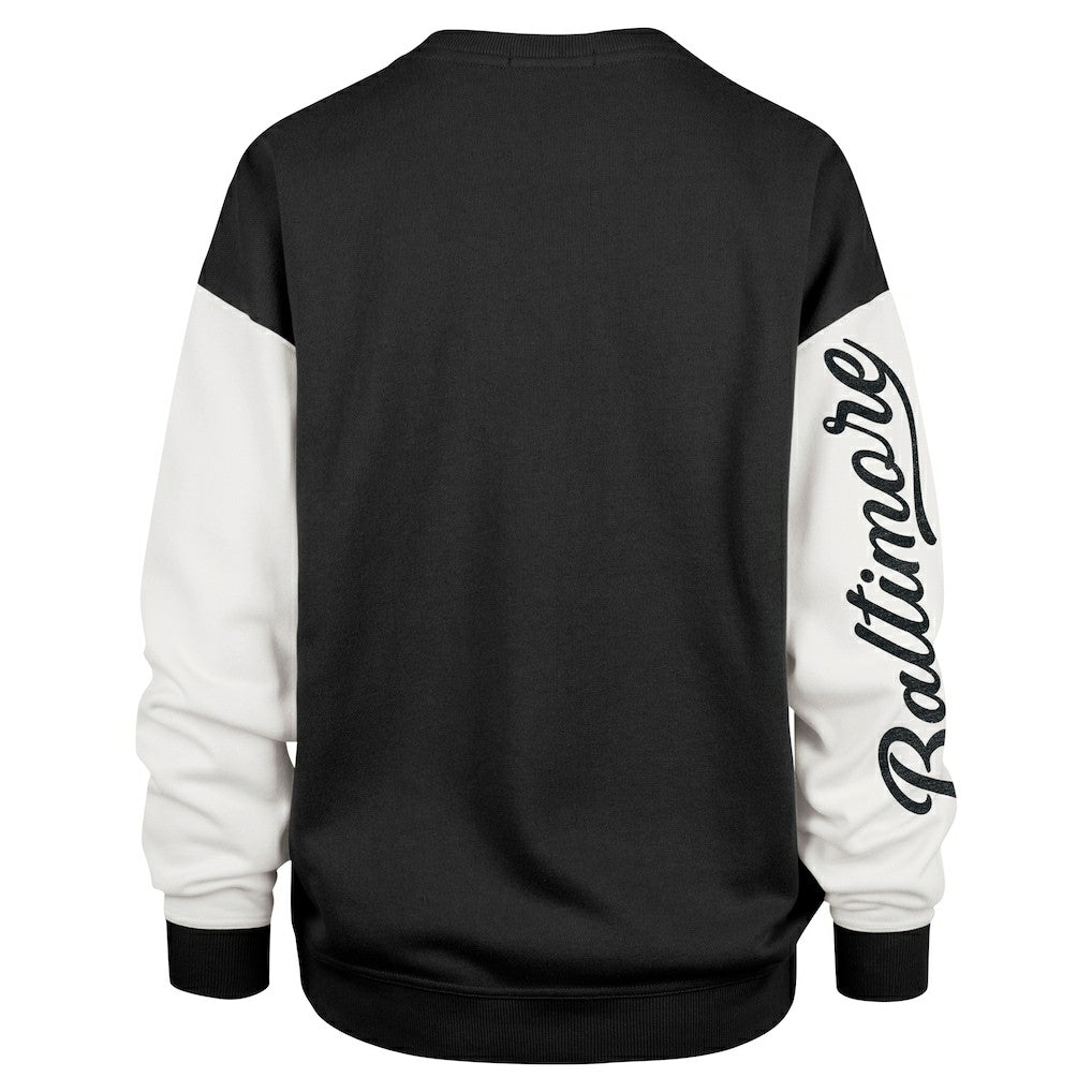 Baltimore Ravens '47 Women's Double Header Rise Andie Pullover Sweatshirt - Black - 47 brand
