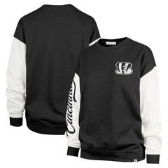 Cincinnati Bengals '47 Women's Double Header Rise Andie Pullover Sweatshirt - Black - 47 brand