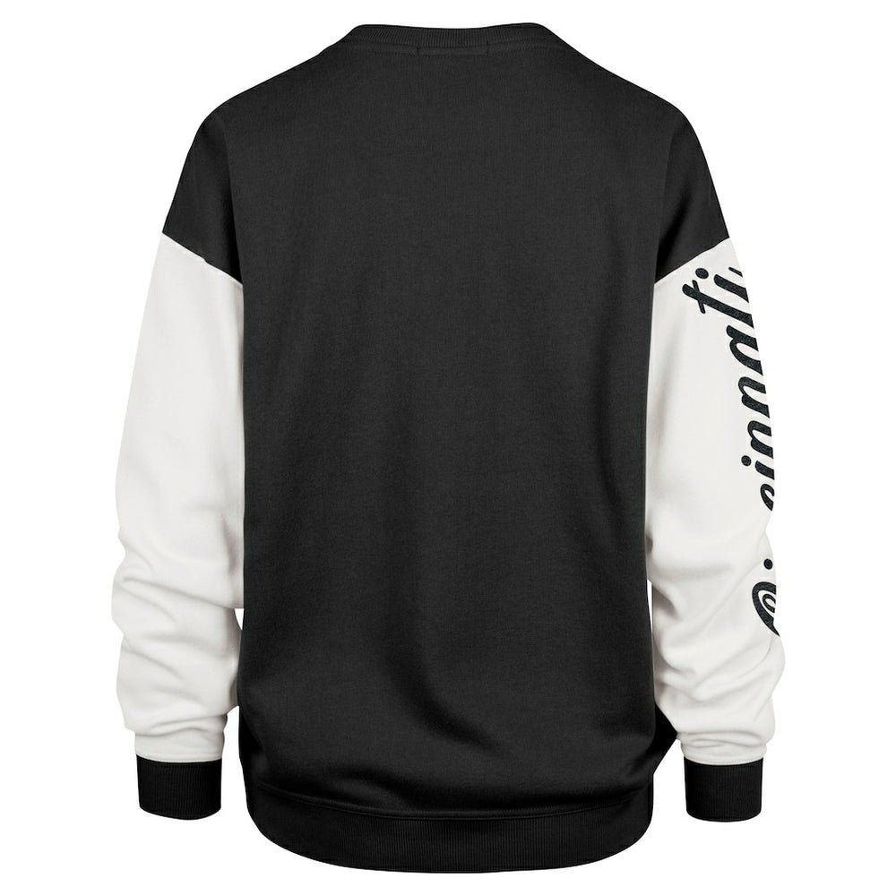 Cincinnati Bengals '47 Women's Double Header Rise Andie Pullover Sweatshirt - Black - 47 brand