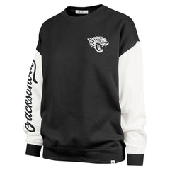 Jacksonville Jaguars '47 Women's Double Header Rise Andie Pullover Sweatshirt - Black - 47 brand