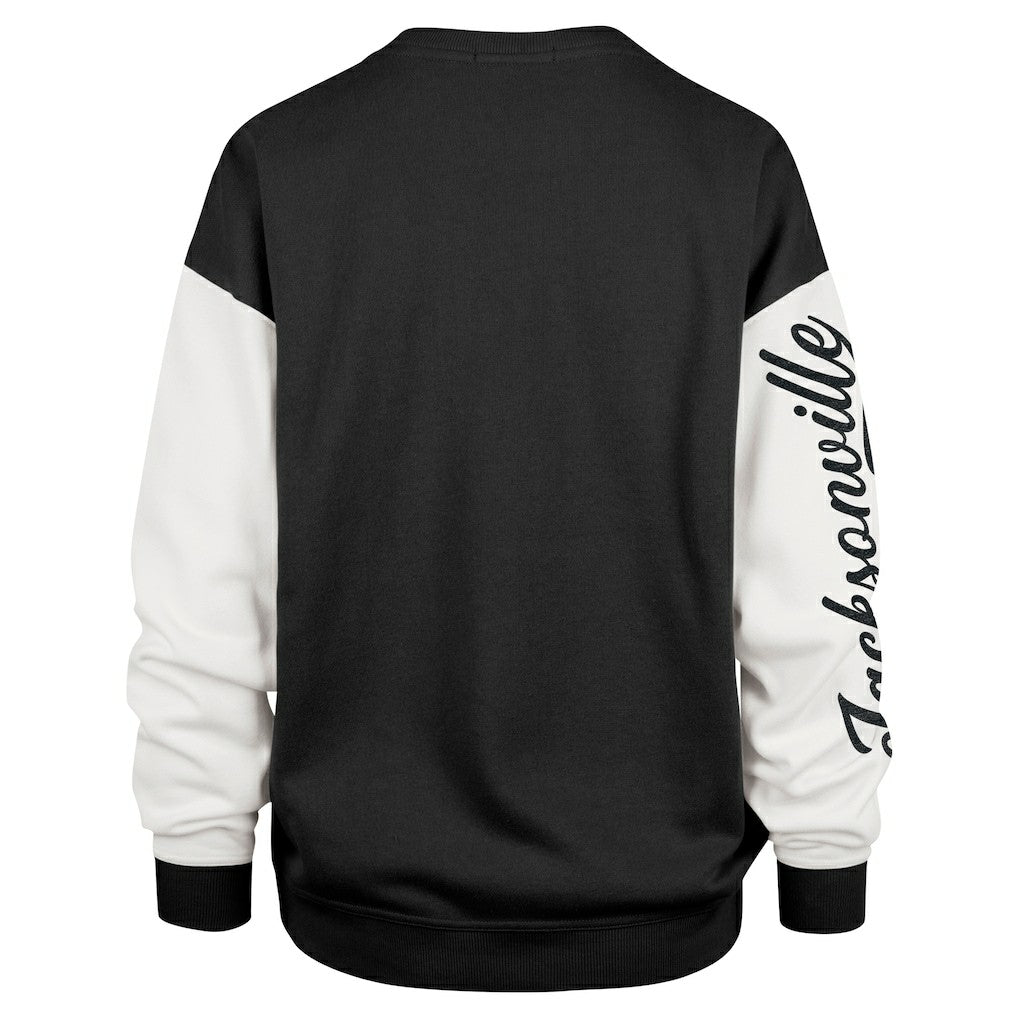 Jacksonville Jaguars '47 Women's Double Header Rise Andie Pullover Sweatshirt - Black - 47 brand