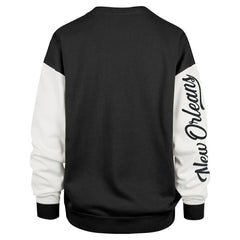 New Orleans Saints '47 Women's Double Header Rise Andie Pullover Sweatshirt - Black - 47 brand