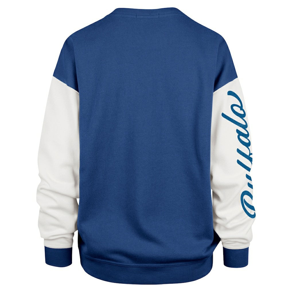 Buffalo Bills '47 Women's Double Header Rise Andie Pullover Sweatshirt - Royal - 47 brand