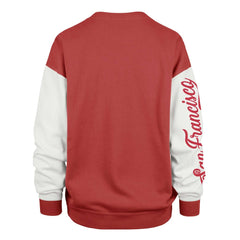 San Francisco 49ers '47 Women's Double Header Rise Andie Pullover Sweatshirt - Scarlet - 47 brand