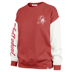 Tampa Bay Buccaneers '47 Women's Double Header Rise Andie Pullover Sweatshirt - Red - 47 brand