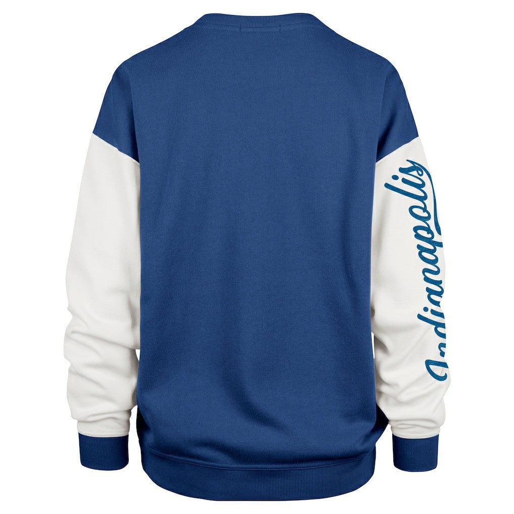Indianapolis Colts '47 Women's Double Header Rise Andie Pullover Sweatshirt - Royal - 47 brand