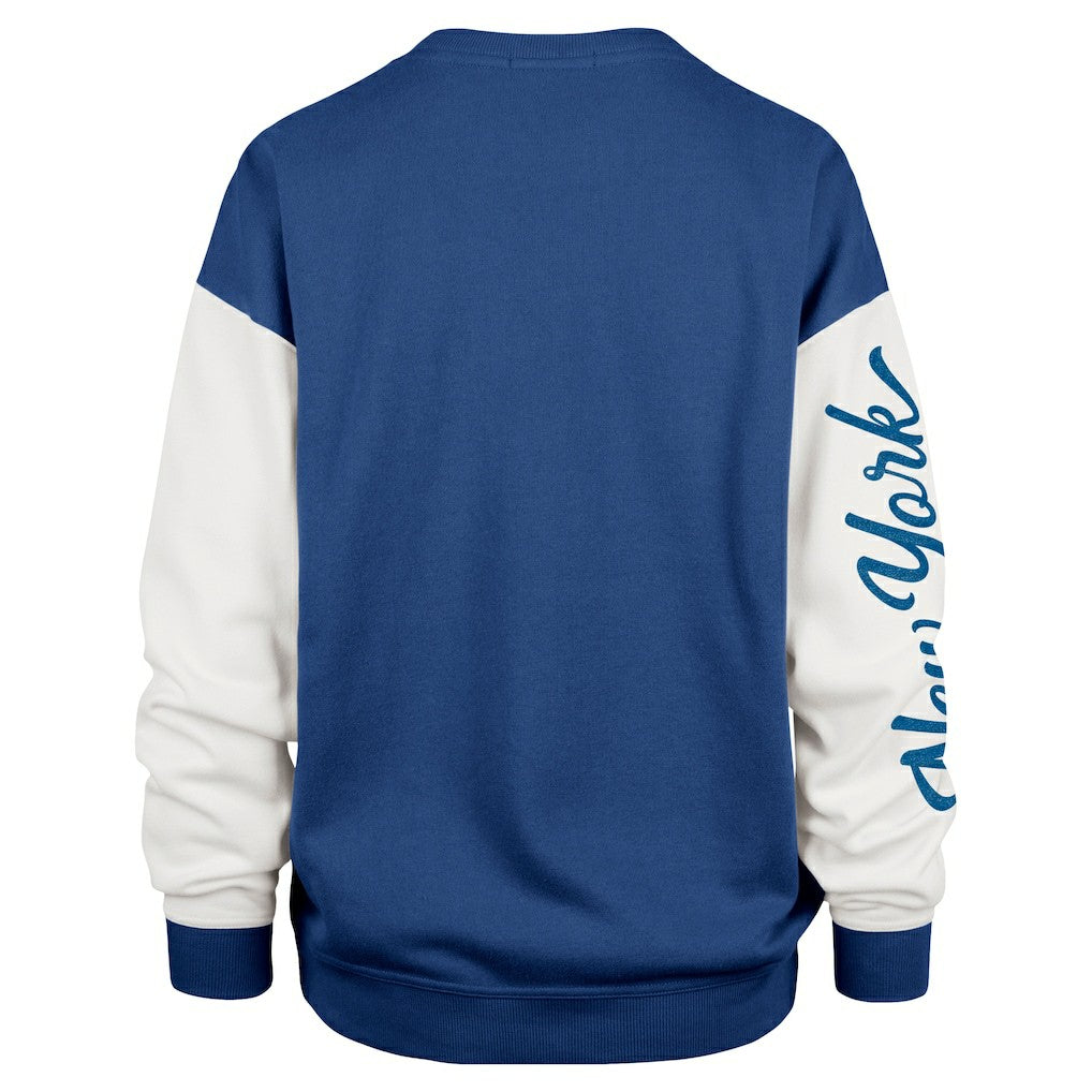 New York Giants '47 Women's Double Header Rise Andie Pullover Sweatshirt - Royal - 47 brand