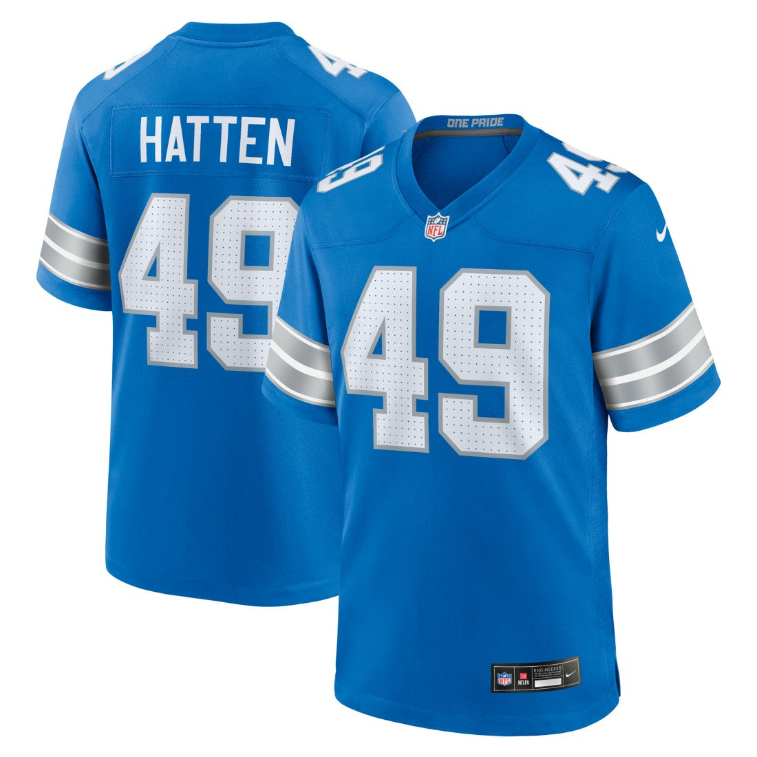 Hogan Hatten Detroit Lions Game Jersey - Blue - Nike